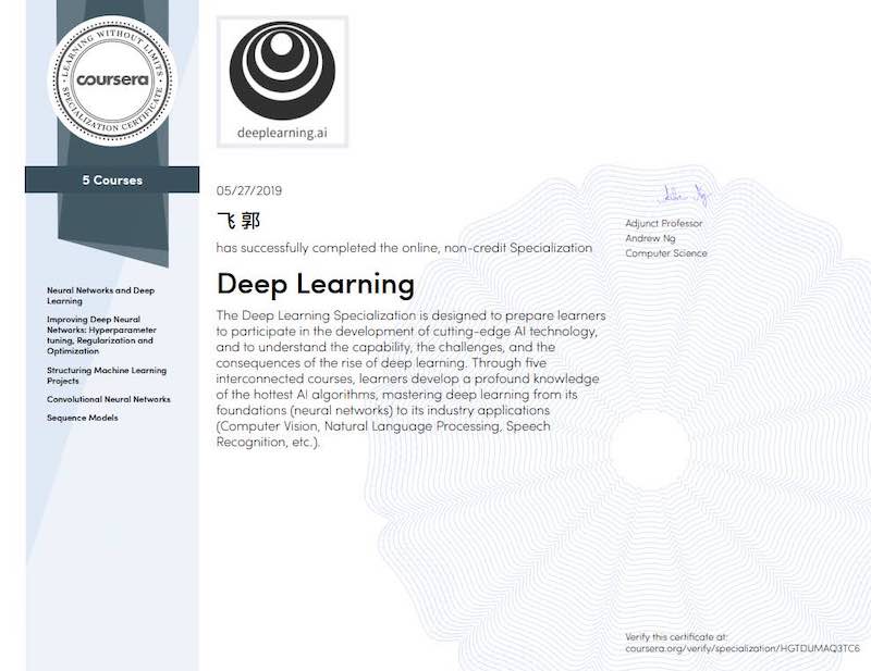 Deep Learning Specialization